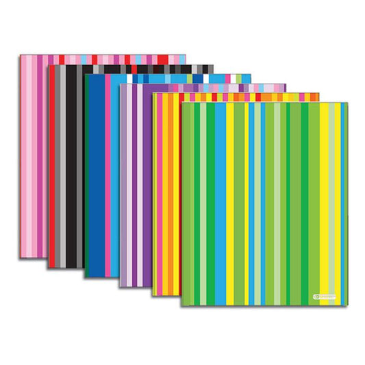 BAZIC Stripes 2-Pocket Poly Portfolio Sold in 48 Units
