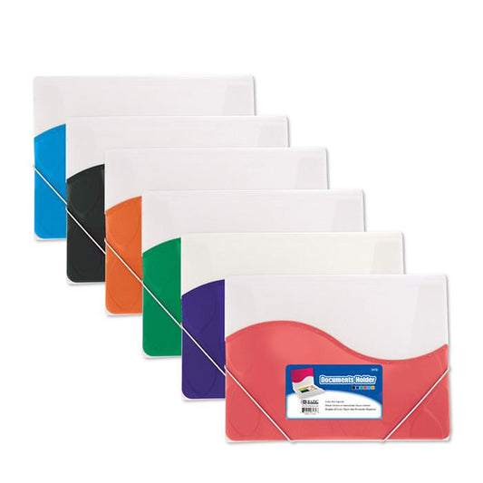 BAZIC Letter Size Document Holder w/ Elastic Band Sold in 24 Units