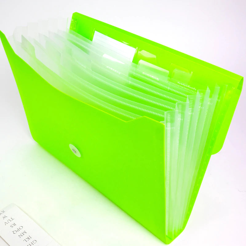 BAZIC 7-Pocket Letter Size Poly Expanding File Sold in 12 Units