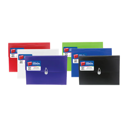 BAZIC 7-Pocket Letter Size Poly Expanding File Sold in 12 Units