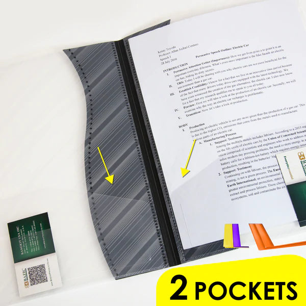 BAZIC Two Tone 2-Pockets Poly Portfolio Sold in 48 Units