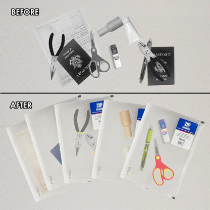 BAZIC Clear Letter Size Zipper Envelope Sold in 24 Units