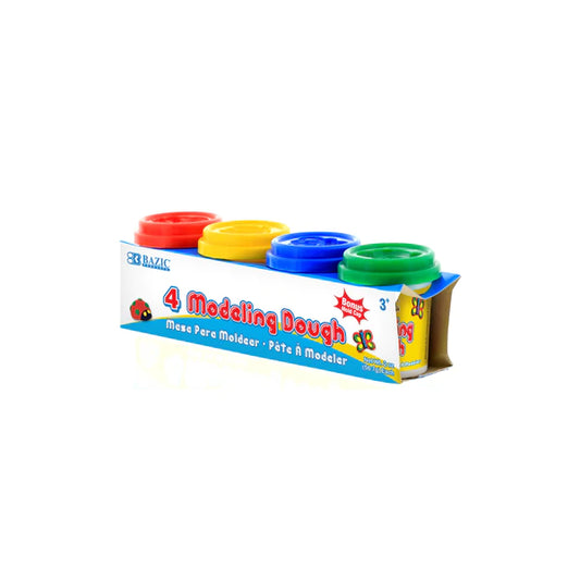 BAZIC 2oz Multi Color Modeling Dough (4/Pack) Sold in 36 Units