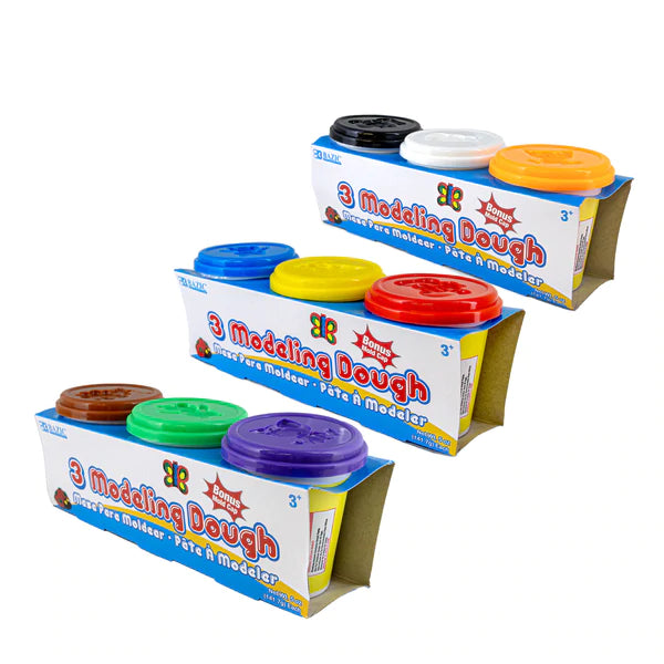 BAZIC 5oz Multi Color Modeling Dough (3/Pack) Sold in 24 Units
