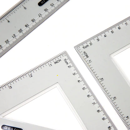 BAZIC 4-Piece Geometry Ruler Combination Sets Sold in 24 Units