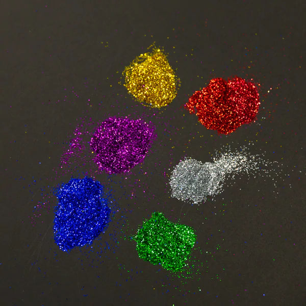 BAZIC 56.6g/2oz Primary Color Glitter Shakers w/ PDQ Sold in 12 Units