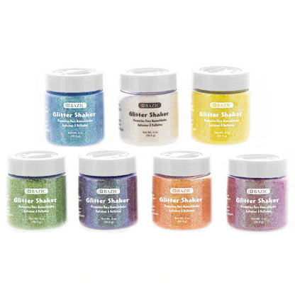 BAZIC 56.6g/2oz Neon Color Glitter Shakers w/ PDQ Sold in 12 Units