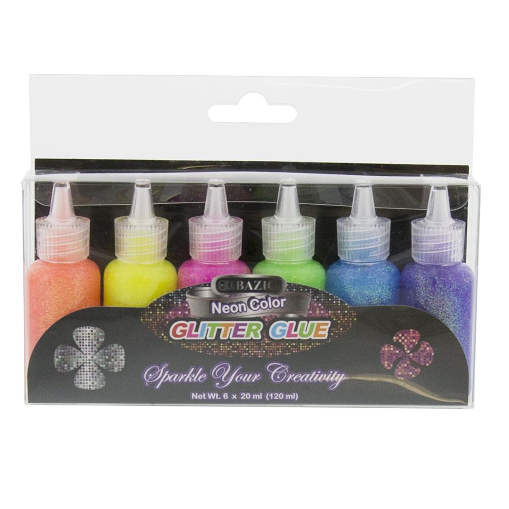 20 ml Neon Color Glitter Glue (6/pack) Sold in 24 Units