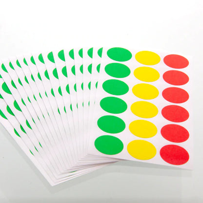 BAZIC Assorted Color 3/4" Round Label (306/Pack) Sold in 24 Units