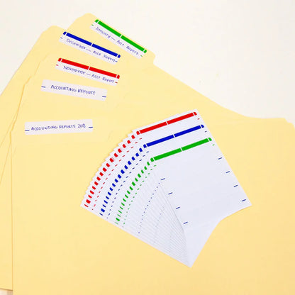 BAZIC Assorted Color File Folder Label (126/Pack) Sold in 24 Units