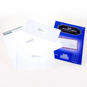 BAZIC 1" X 2 5/8" White Address Labels (300/Pack) Sold in 24 Units