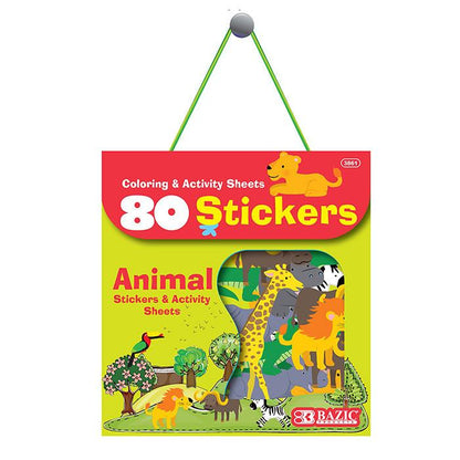 Animal Series Assorted Sticker (80/Bag) Sold in 24 Units