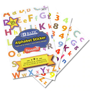 Alphabet Plastic Sticker book Sold in 24 Units