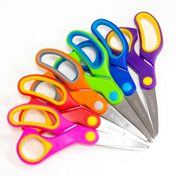 BAZIC 5" Soft Grip Pointed Tip Stainless Steel Scissors Sold in 24 Units
