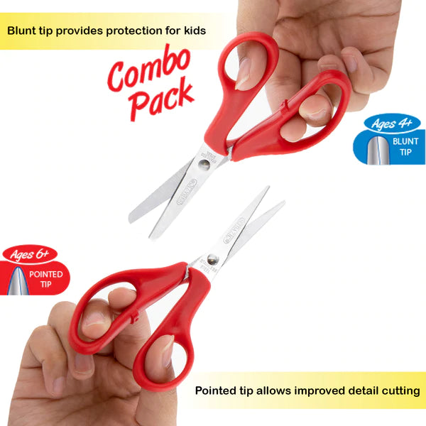 BAZIC 5" Blunt & Pointed Tip School Scissors (2/Pack) Sold in 24 Units