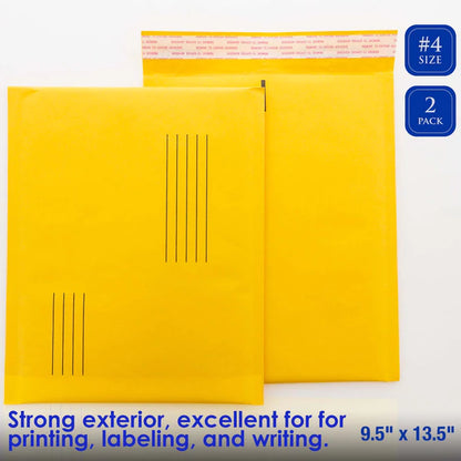 BAZIC 9.5" X 13.5" (#4) Self-Seal Bubble Mailers (2/Pack) Sold in 24 Units