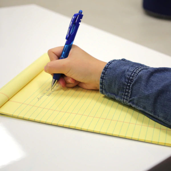 BAZIC 50 Ct. 8.5" X 11.75" Canary Perforated Writing Pad (12/Pack) Sold in 6 Units