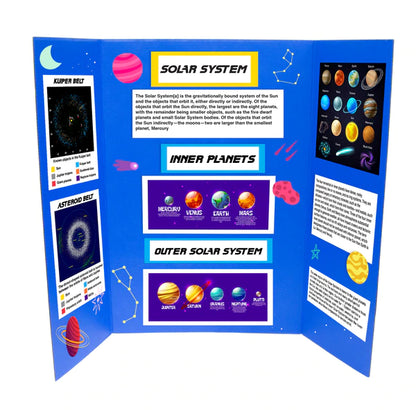 BAZIC 36" X 48" Assorted Color Tri-Fold Corrugated Presentation Board Sold in 24 Units