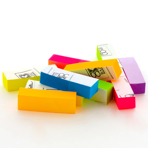 BAZIC 100 Ct. 0.5" X 1.75" Neon Page Marker (10/Pack) Sold in 24 Units