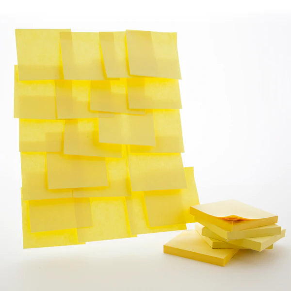 BAZIC 50 Ct. 3" X 3" Yellow Stick On Notes (4/Pack) Sold in 24 Units