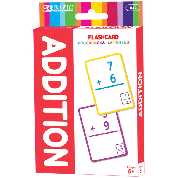 BAZIC Flash Cards Addition Sold in 24 Units