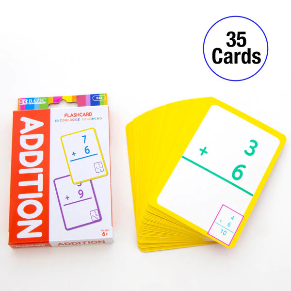 BAZIC Addition Flash Cards (36/Pack) Sold in 24 Units