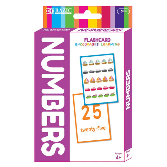 BAZIC Numbers Flash Cards (36/Pack Sold in 24 Units