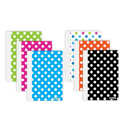 80 Ct. 5" x 7" Polka Dot Poly Cover Personal Composition Book Sold in 48 Units