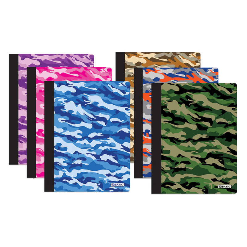 BAZIC C/R 100 Ct. Camouflage Composition Book Sold in 48 Units