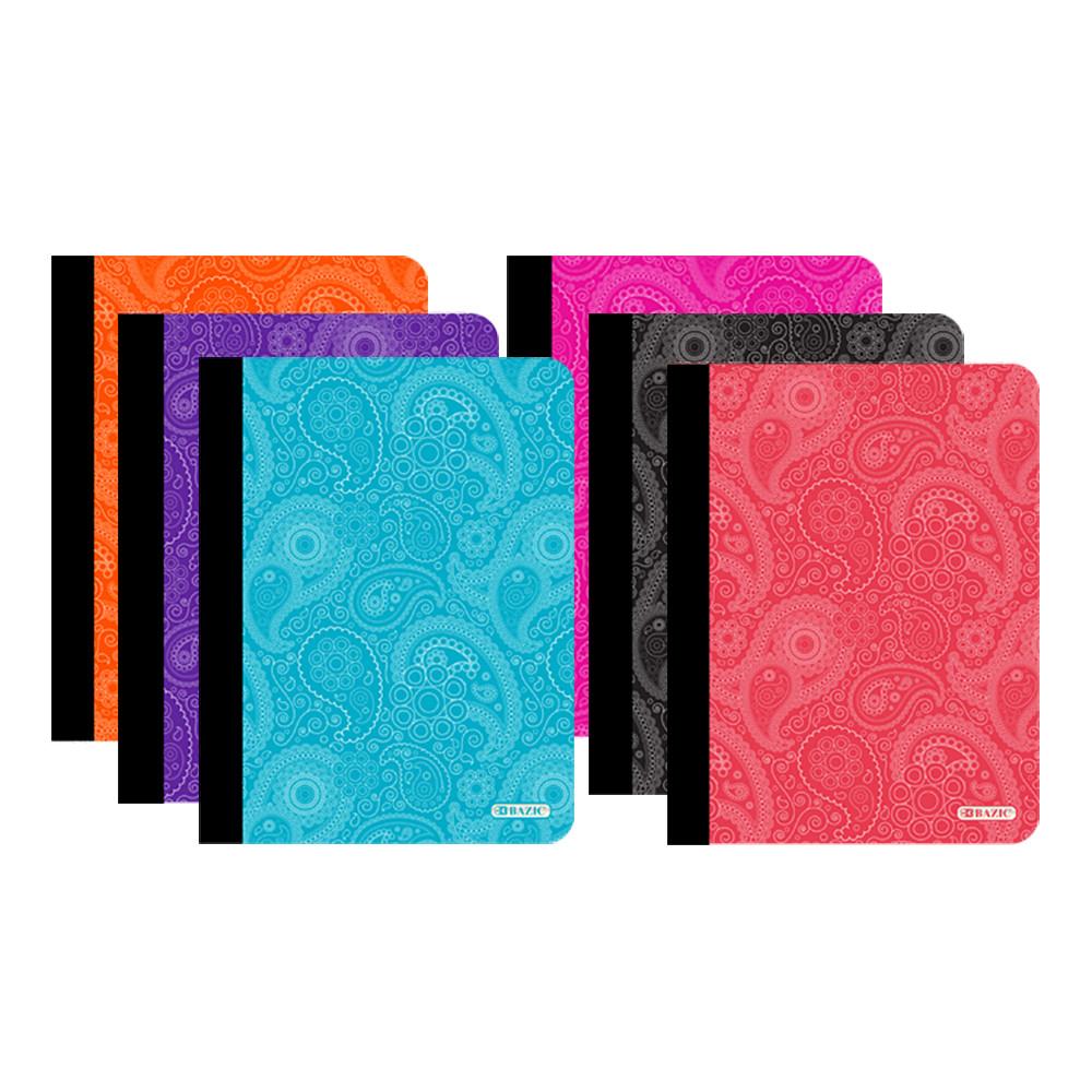 BAZIC C/R 100 Ct. Paisley Composition Book Sold in 48 Units