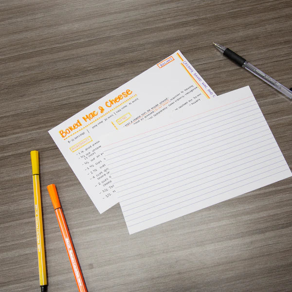 BAZIC 100 Ct. 4" X 6" Ruled White Index Card Sold in 24 Units