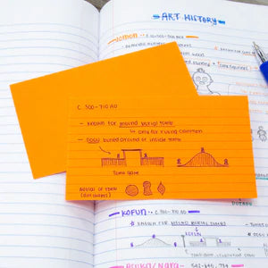 75 Ct. 3" X 5" Ruled Fluorescent Colored Index Card Sold in 36 Units