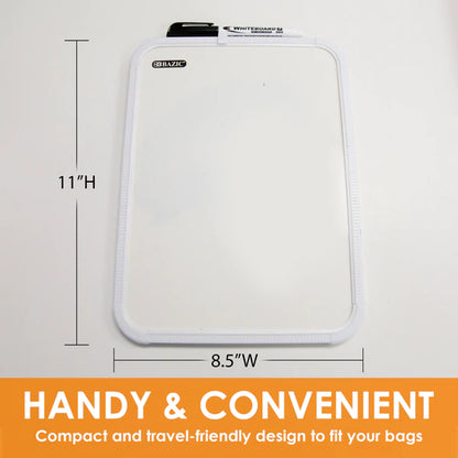 BAZIC 8.5" X 11" Dry Erase Board w/ Marker Sold in 12 Units