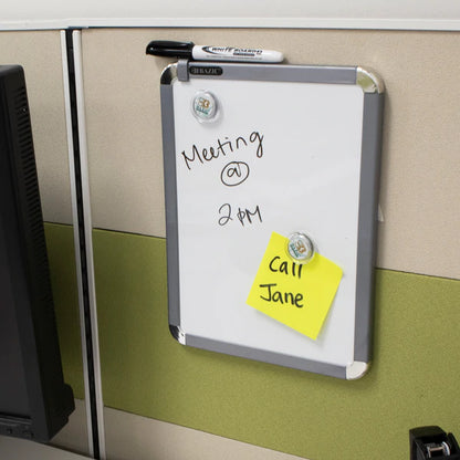 BAZIC 8.5" X 11" Magnetic Dry Erase Board w/ Marker & 2 Magnets Sold in 12 Units