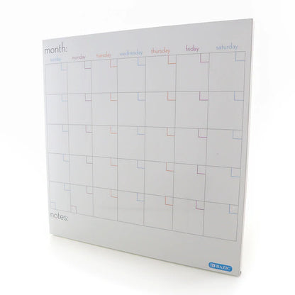 BAZIC 14" x 14" Magnetic Dry Erase Calendar Tile Sold in 12 Units