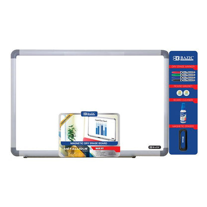 BAZIC 24" x 36" Aluminium Frame Magnetic Dry Erase Board Value Pack Sold in 4 Units