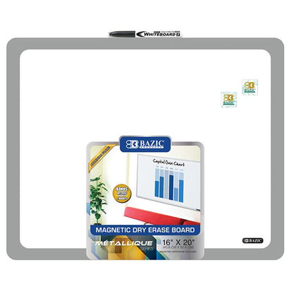 BAZIC 16" X 20" Aluminium Framed Magnetic Dry Erase Board Sold in 6 Units