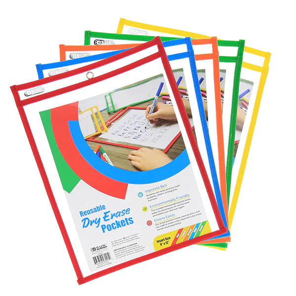 BAZIC Reusable Dry Erase Pockets Sold in 50 Units
