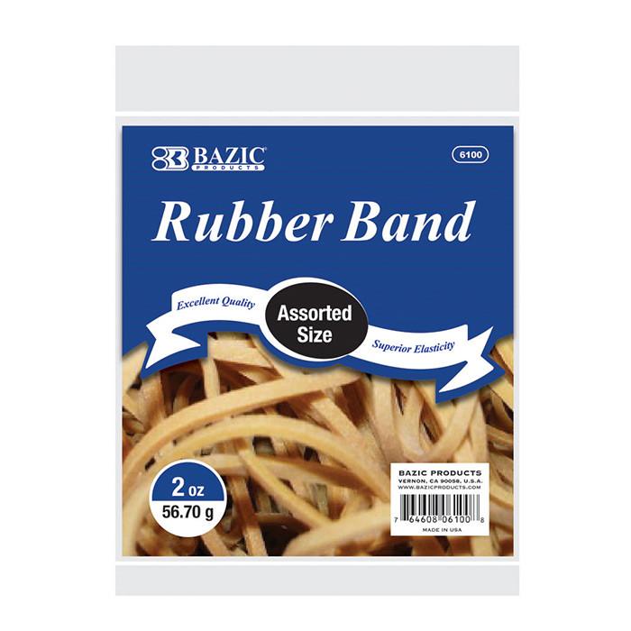 BAZIC 2 Oz./ 56.70 g Assorted Sizes Rubber Bands Sold in 36 Units