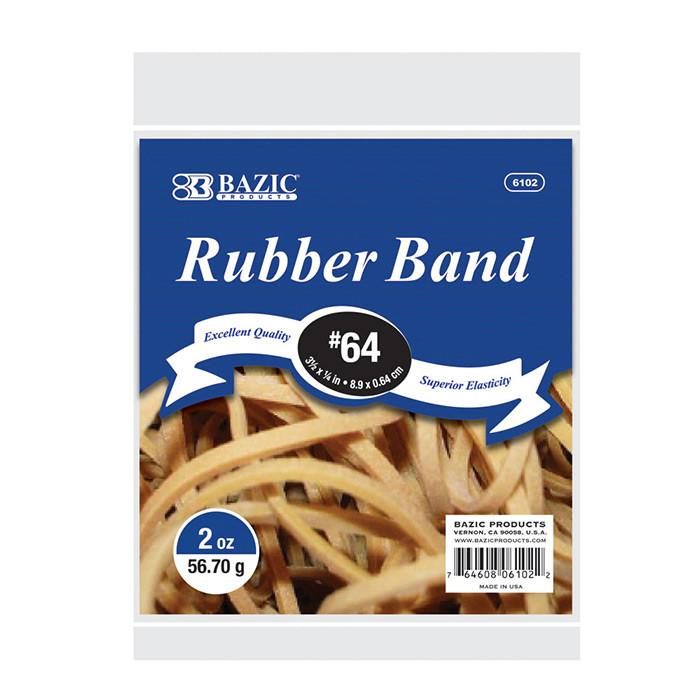 BAZIC 2 Oz./ 56.70 g #64 Rubber Bands Sold in 36 Units