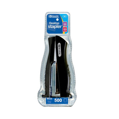 BAZIC Stand-Up Standard (26/6) Full Strip Stapler w/ 500 Ct. Staples Sold in 12 Units