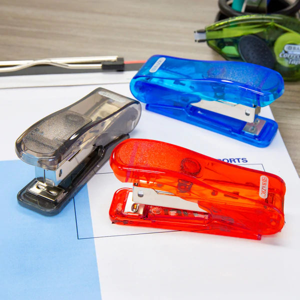 BAZIC Transparent Standard (26/6) Stapler w/ 500 Ct. Staples Sold in 24 Units