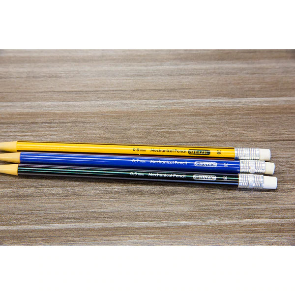 BAZIC Yellow 0.9mm Mechanical Pencil (4/Pack) Sold in 24 Units