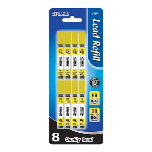 BAZIC 20 Ct. 0.9mm Mechanical Pencil Lead (8/Pack) Sold in 24 Units