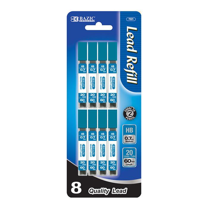 BAZIC 20 Ct. 0.7mm Mechanical Pencil Leads (8/pack) Sold in 24 Units