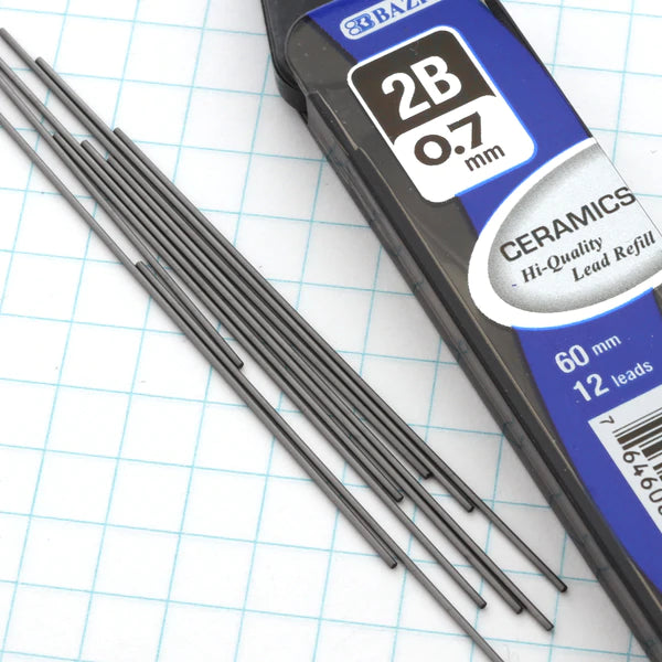 BAZIC 12 ct. 0.7 mm Ceramics High-Quality Mechanical Pencil Leads (3/Pack) Sold in 24 Units