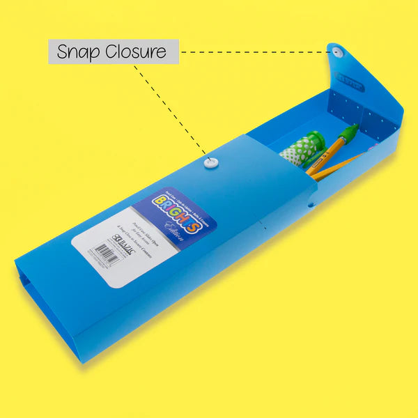 BAZIC Bright Color Slider Pencil Case w/ PDQ Display Sold in 36 Units