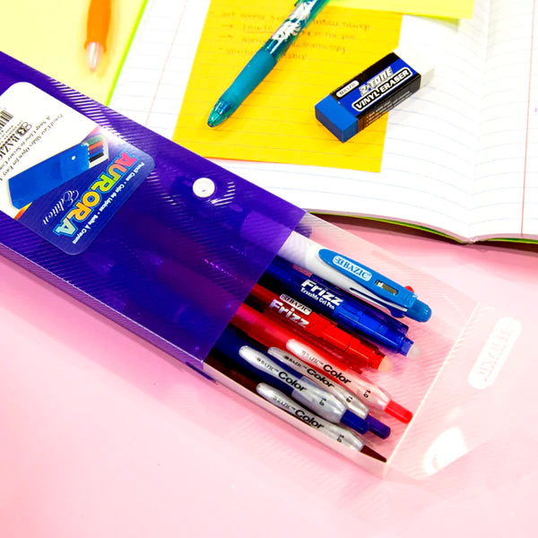 BAZIC Translucent Slider Pencil Case w/ PDQ Display Sold in 36 Units