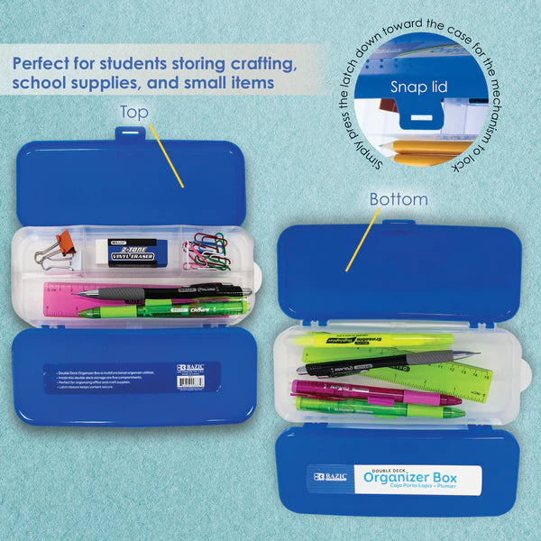 BAZIC 8" Double Deck Organizer Box Sold in 24 Units