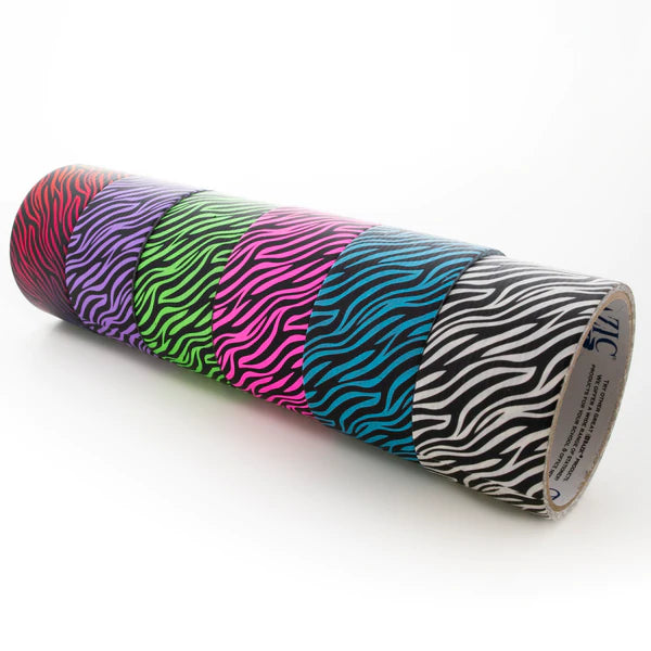 1.88" X 5 Yards Zebra Series Duct Tape Sold in 36 Units